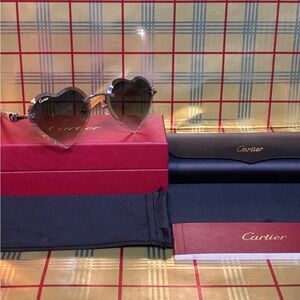Cartier Buffalo Horn Rimless Sunglasses